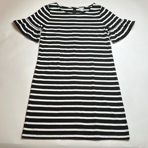 NWT JCrew striped dress with bell sleeves, size Small